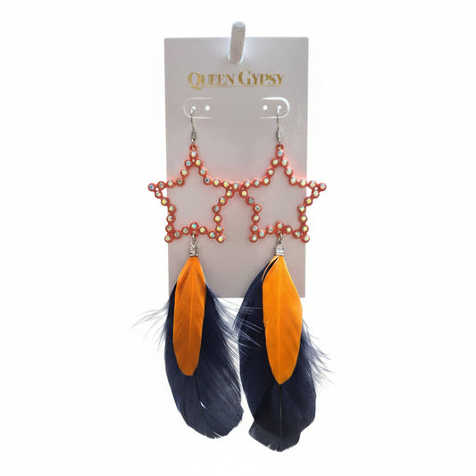 Astros Tassel & Feather Earrings Asst