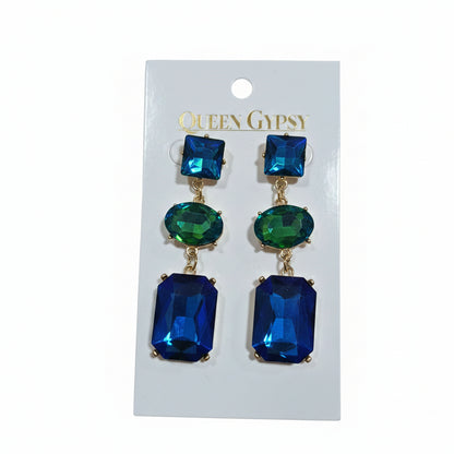 Sovereign Jewel Triple Drop Earrings