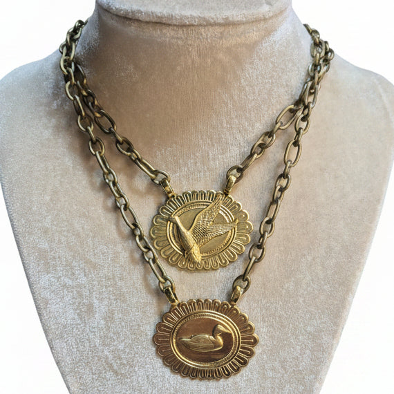 Duck Medallion Necklace