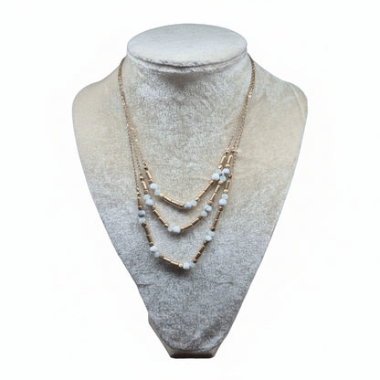 Mosaic Cascade 3-Strand Necklace