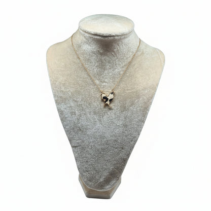 Cowhide & Cock-a-Doodle Necklace