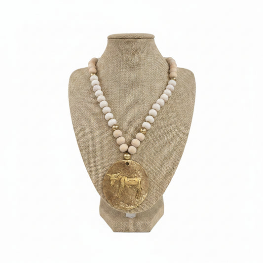 Desert Burro Medallion Necklace