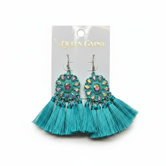 Teal Appeal Tassel Medallions