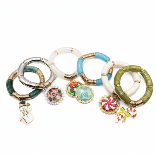 Acrylic Bracelet with Charm