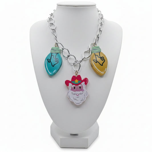 Cowboy Claus Charm Necklace