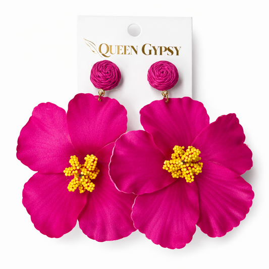 Wild Hibiscus  Earrings