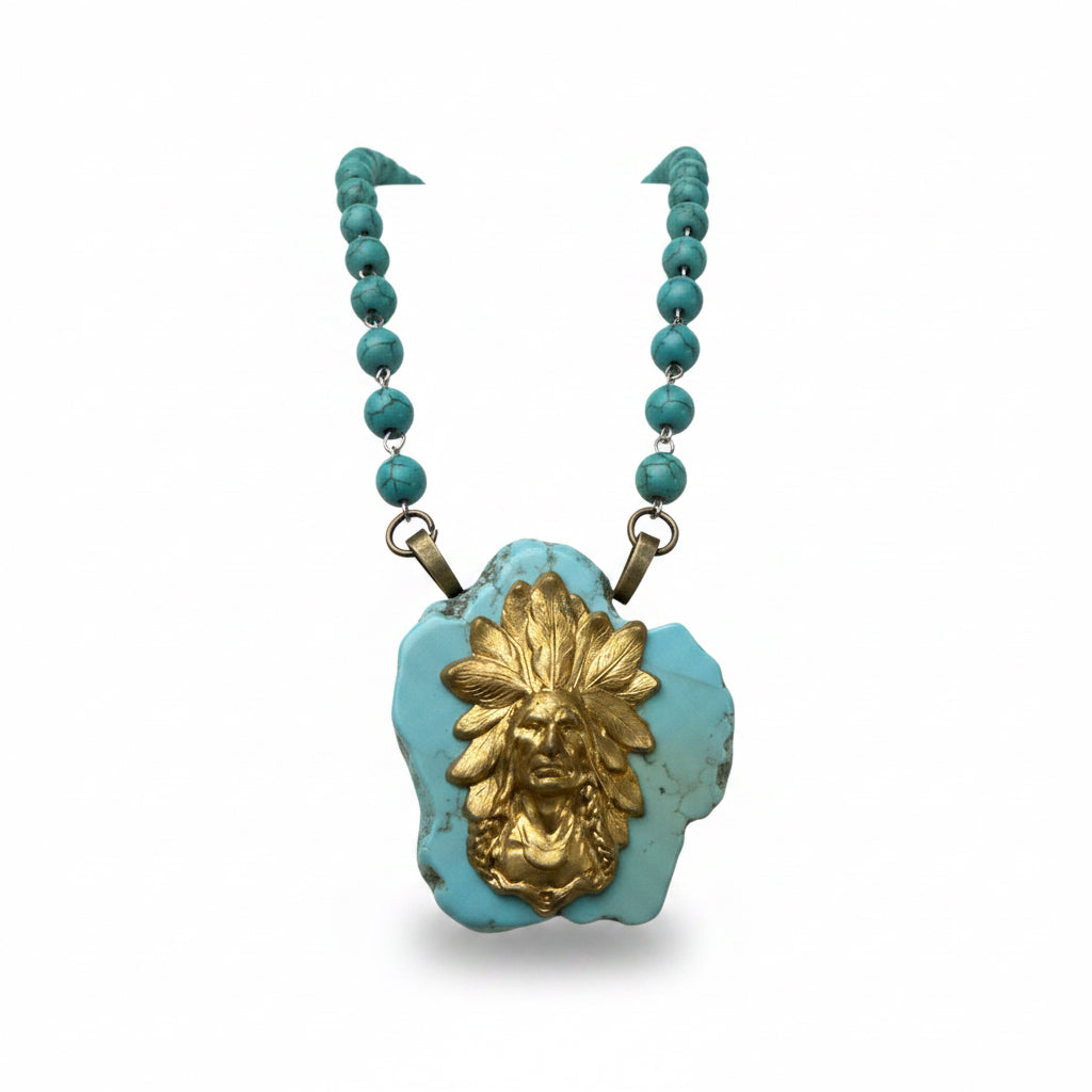 Turquoise Slab necklace