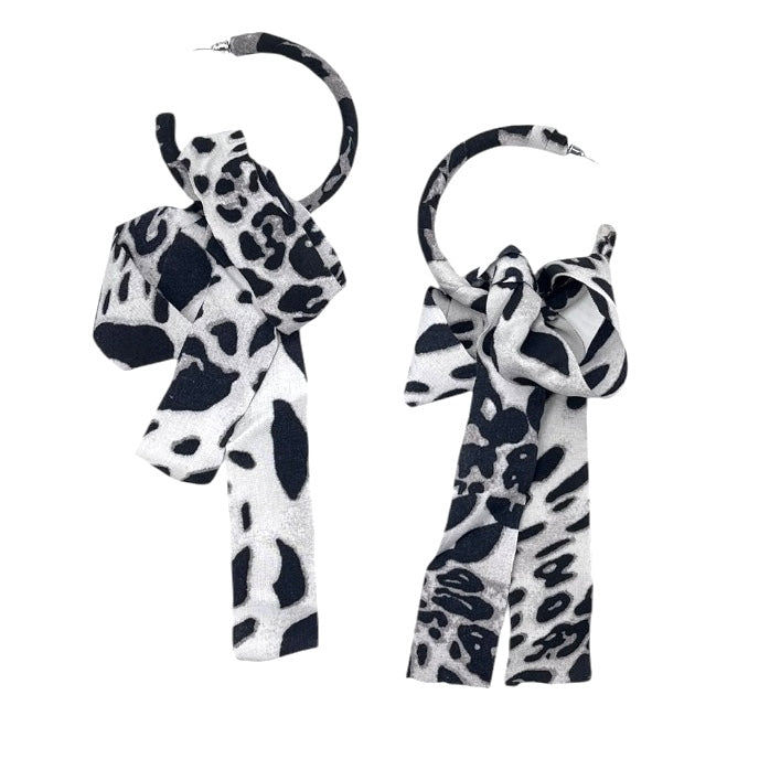 Twilly wrapped hoop earrings