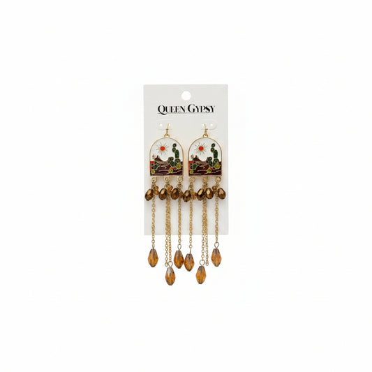 Prairie window cascade earrings