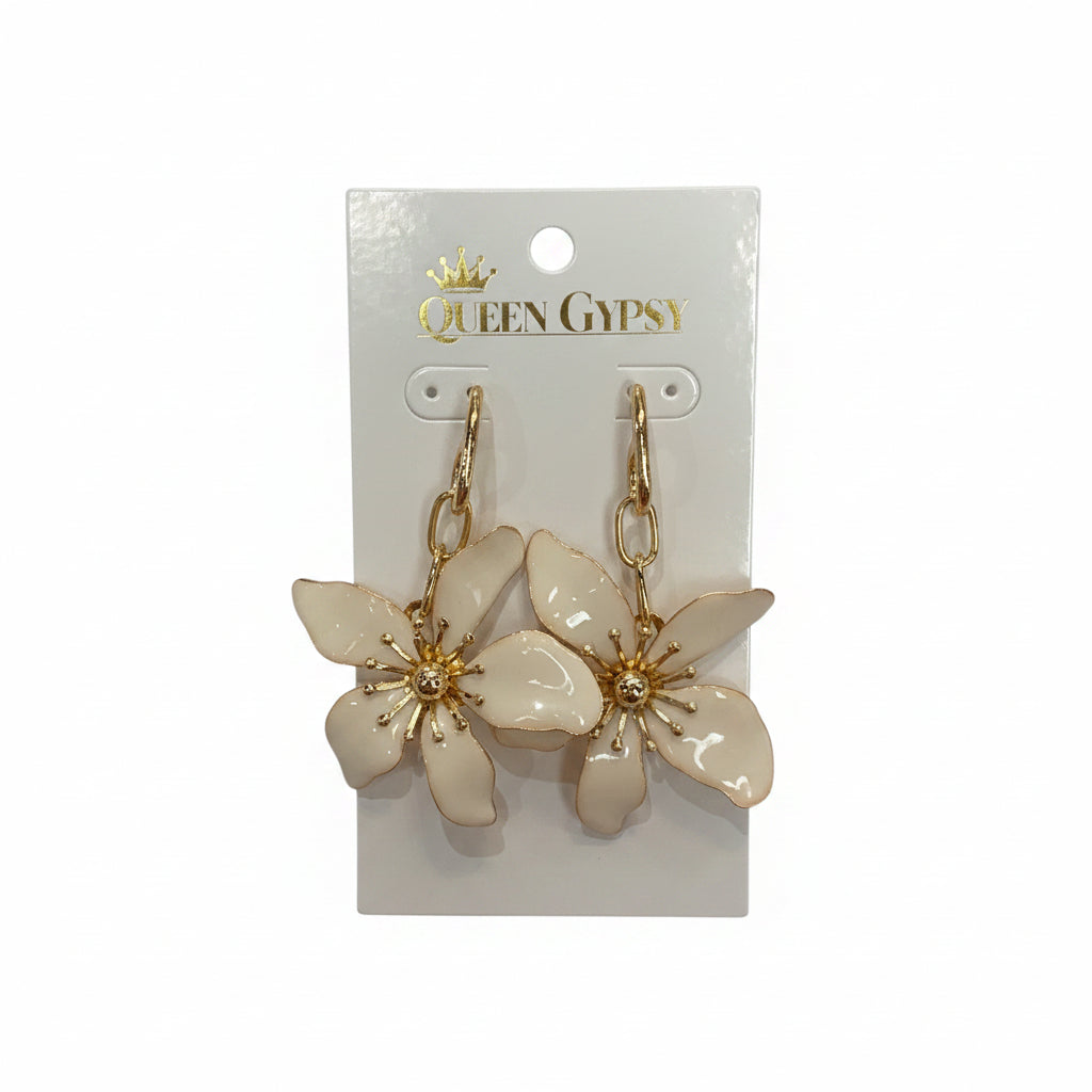 Lilly enamel dangle earrings