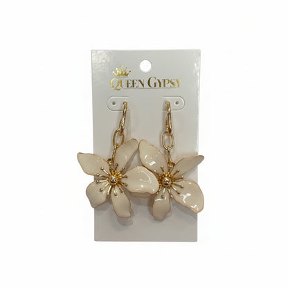 Lilly enamel dangle earrings
