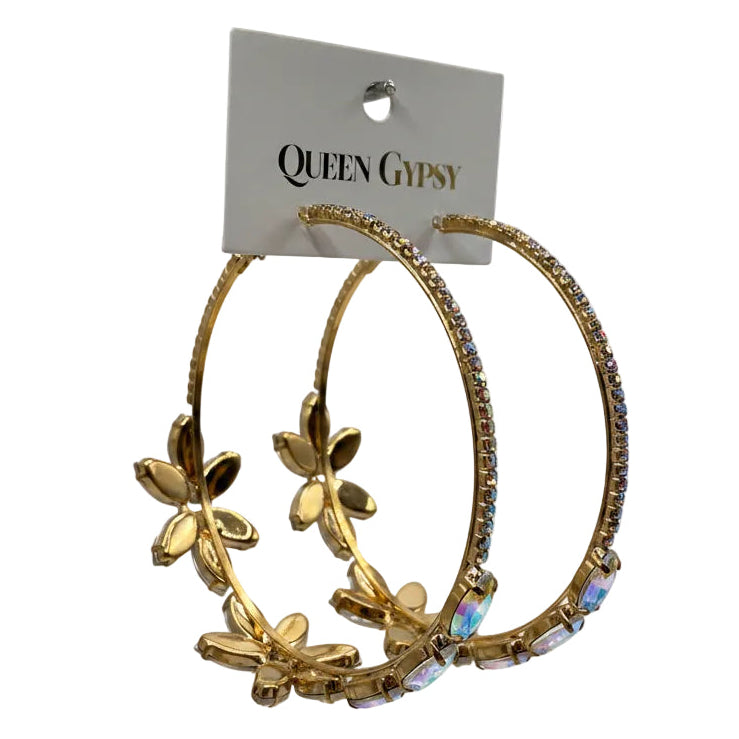 AB Diamond Crystal large hoops