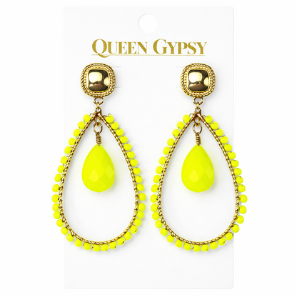 Teardrop Halo Earrings Assorted