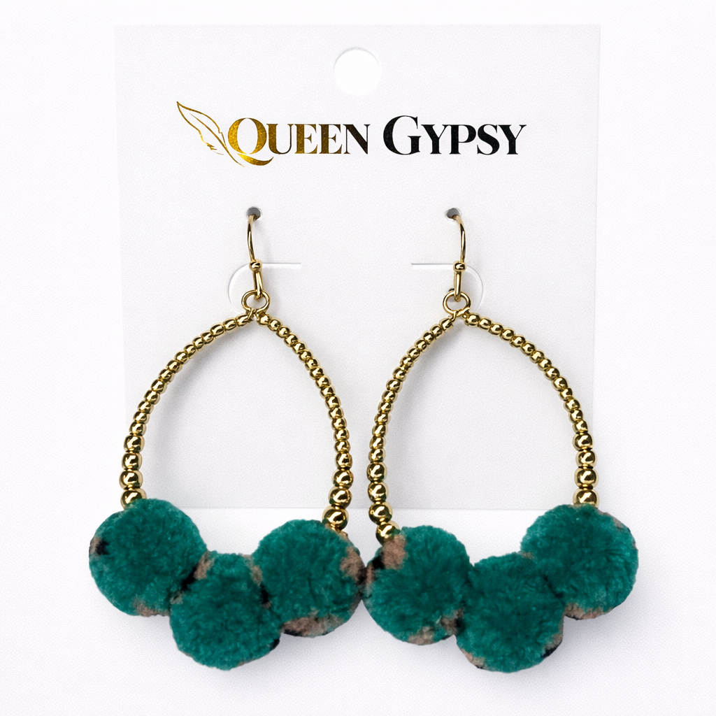 Summer Pom Teardrop Earring Assorted