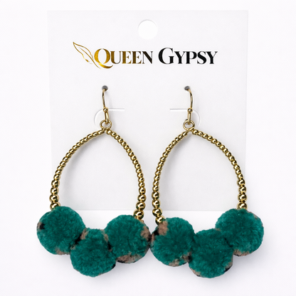 Summer Pom Teardrop Earring Assorted