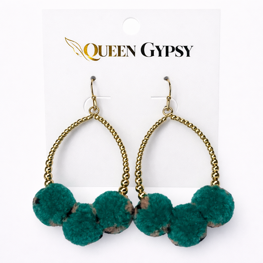 Summer Pom Teardrop Earring Assorted