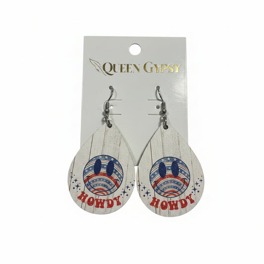 Red White & Howdy Earrings