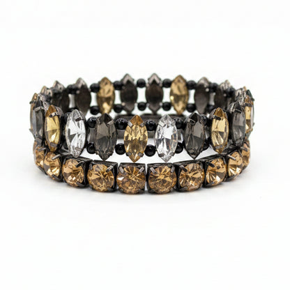 Double black crystal bracelet sets