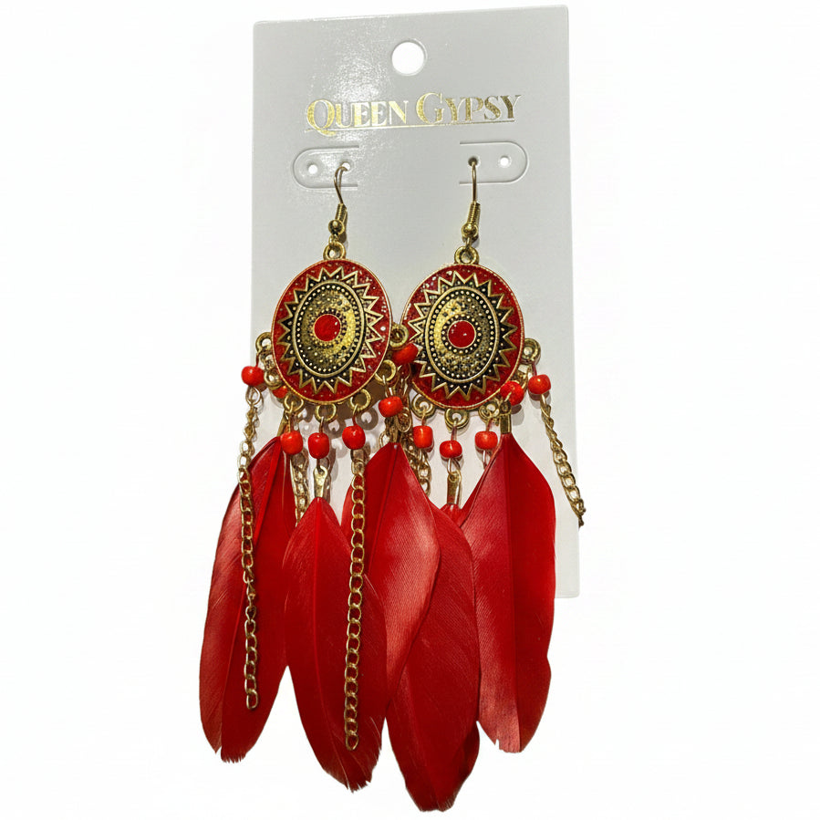 Dreamcatcher Feather Earring