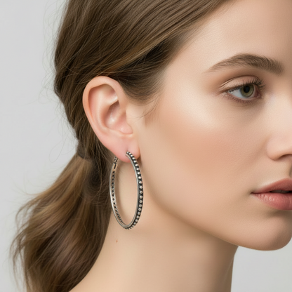 Turquoise Trail Hoop Earrings