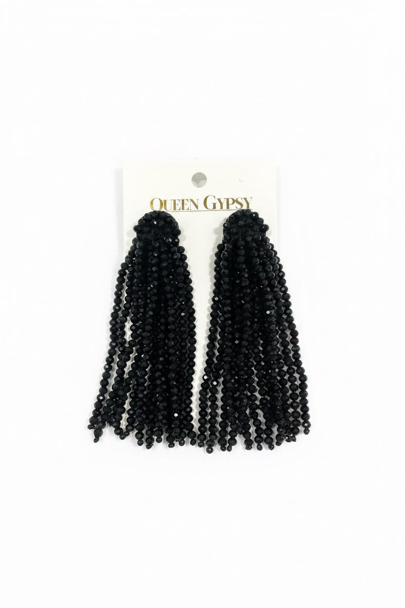 Multi-Strand Crystal Earrings