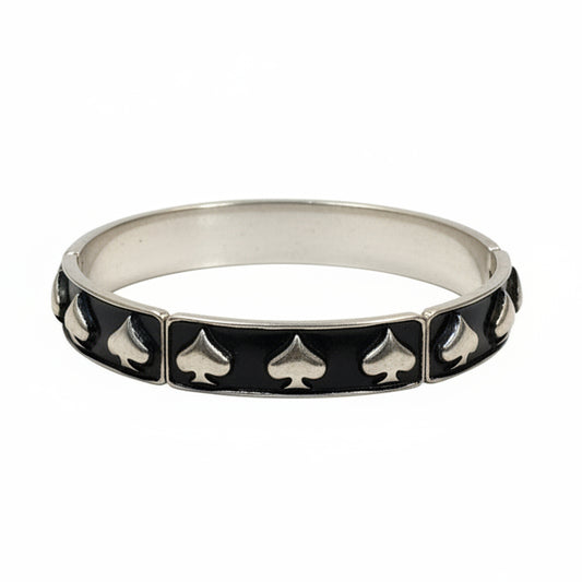 Black Spade Stretch Bracelet