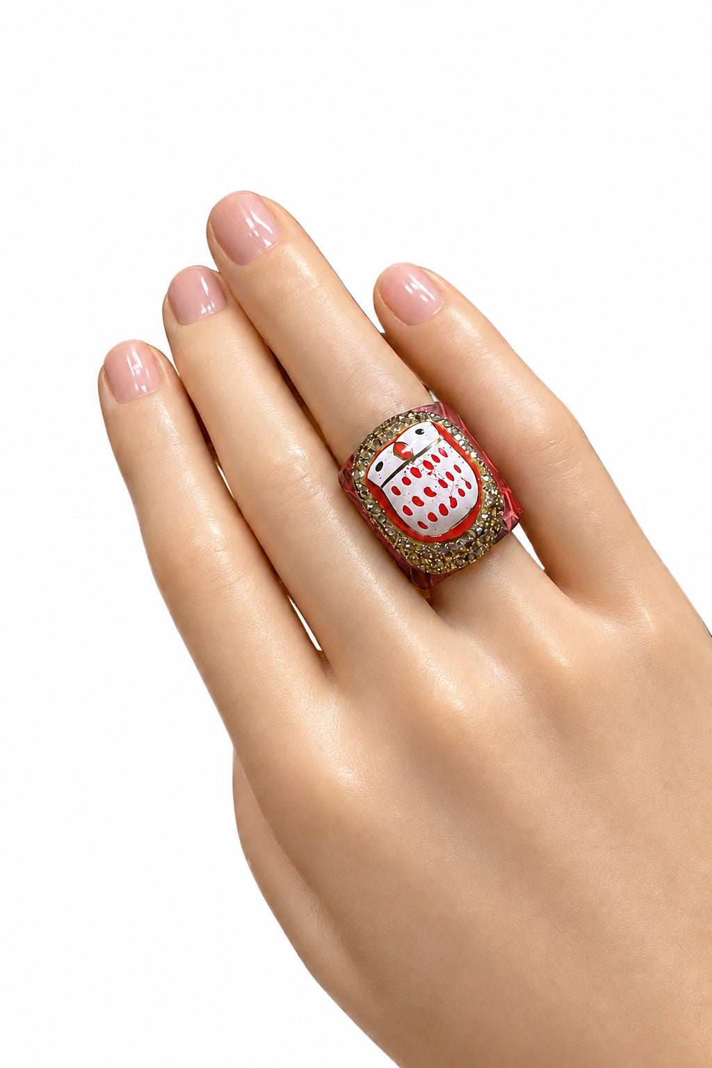 Pave’ Snakeskin Acrylic Ring