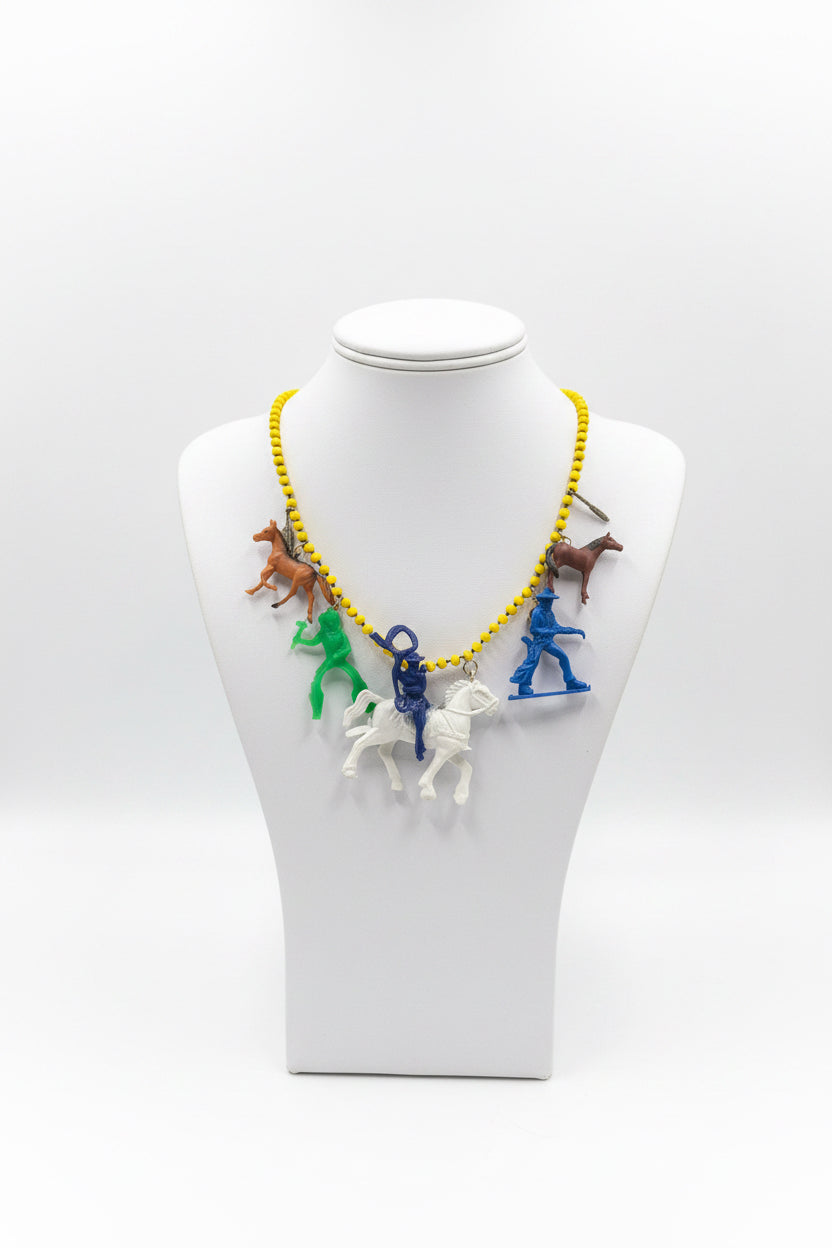 Vintage Cowboys & Indians long necklace