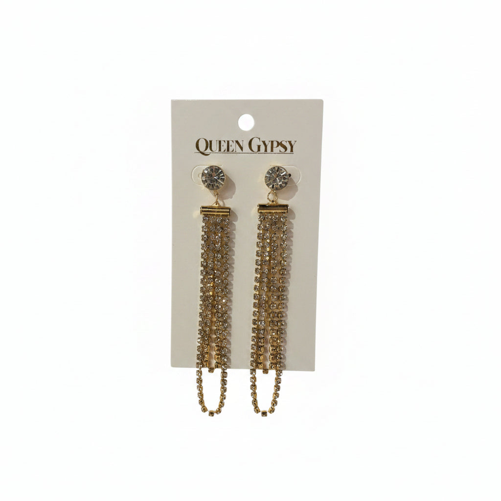Crystal Drop earrings with stud