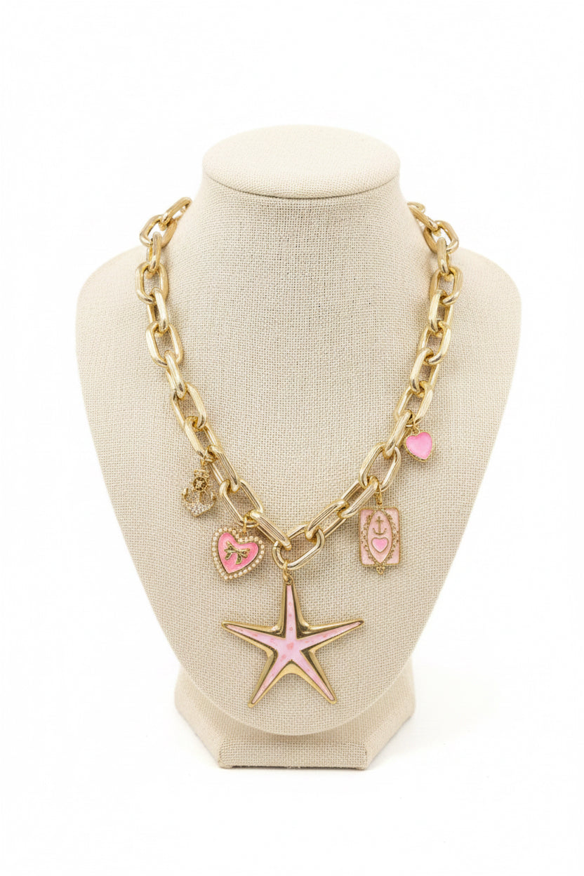 Blush Tide Charm Necklace