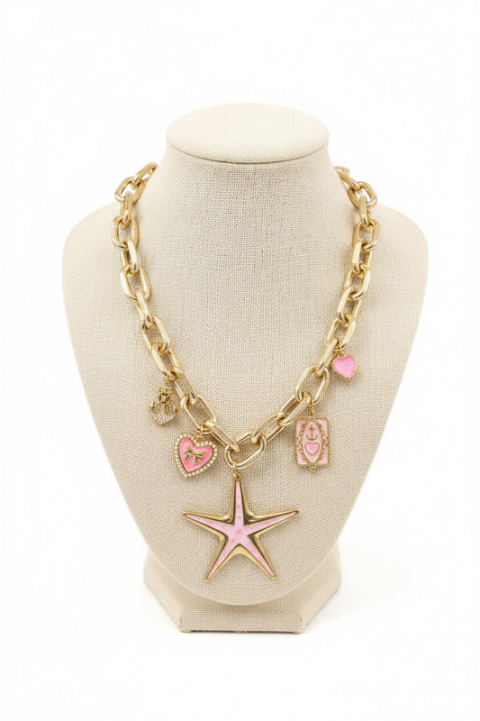 Blush Tide Charm Necklace