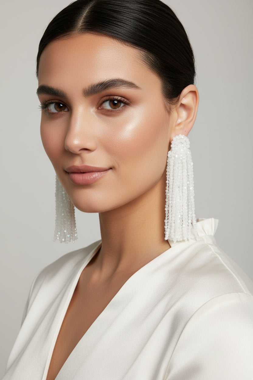 Multi-Strand Crystal Earrings
