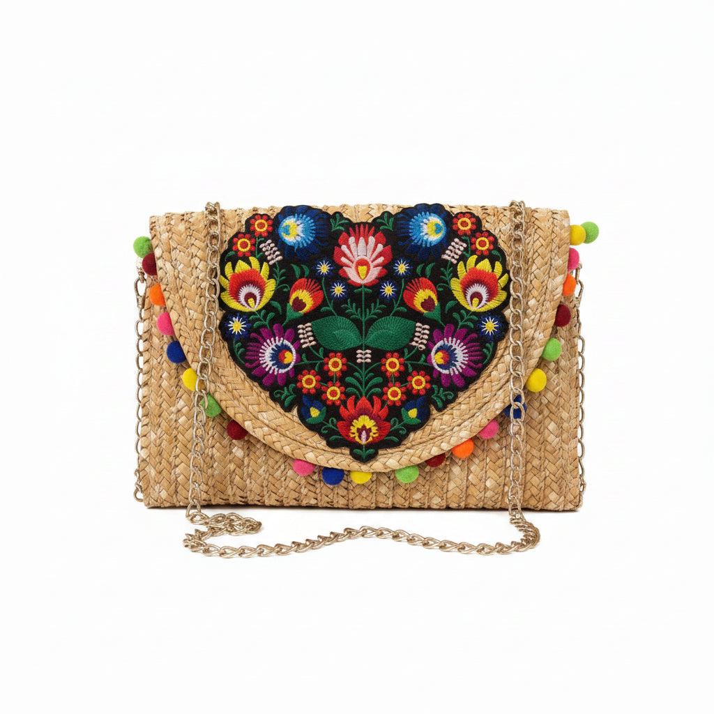 Summer Pom Clutch