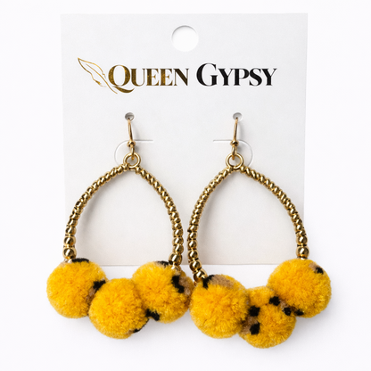 Summer Pom Teardrop Earring Assorted
