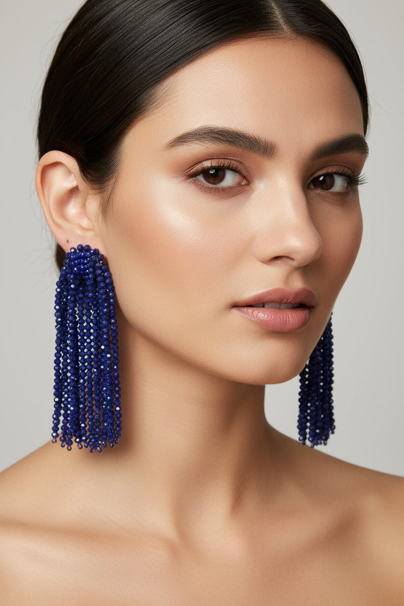 Multi-Strand Crystal Earrings
