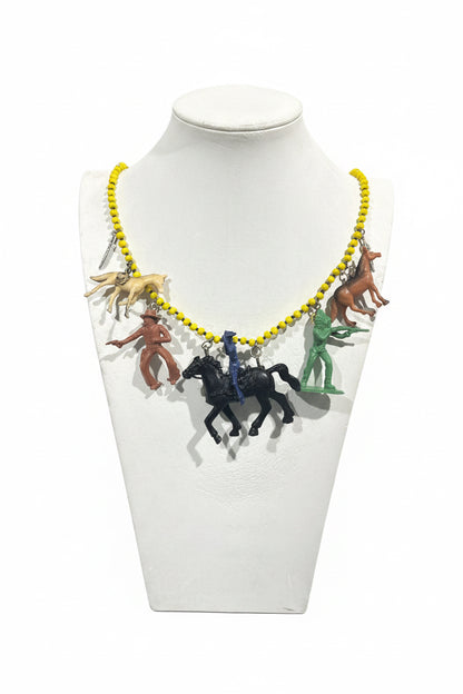 Vintage Cowboys & Indians long necklace