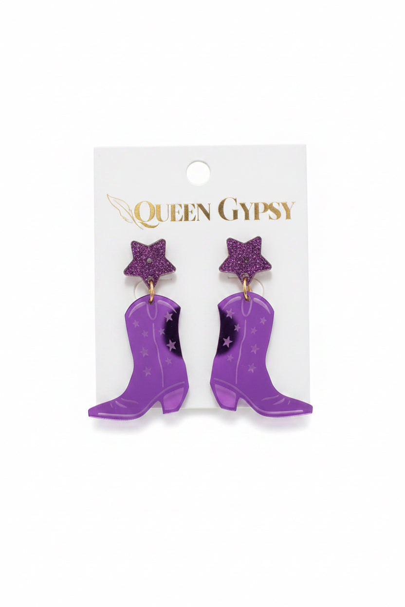 Mirrored Boot Earrings