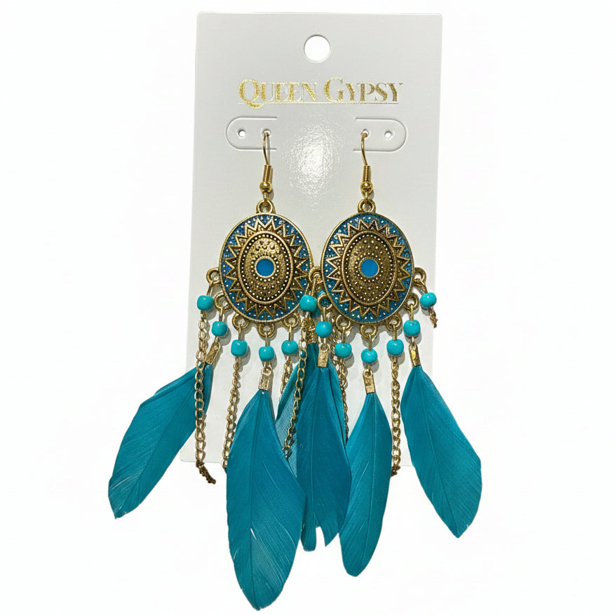 Dreamcatcher Feather Earring