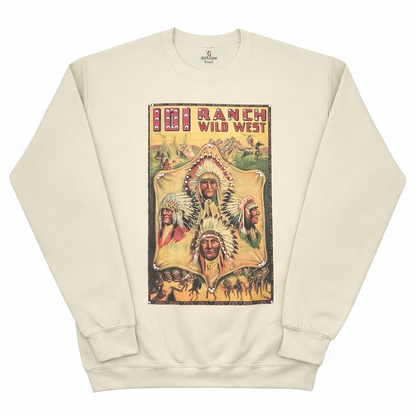 101 Indian on Tan Sweatshirt with crystals