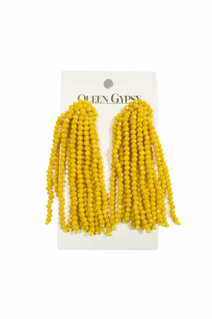 Multi-Strand Crystal Earrings