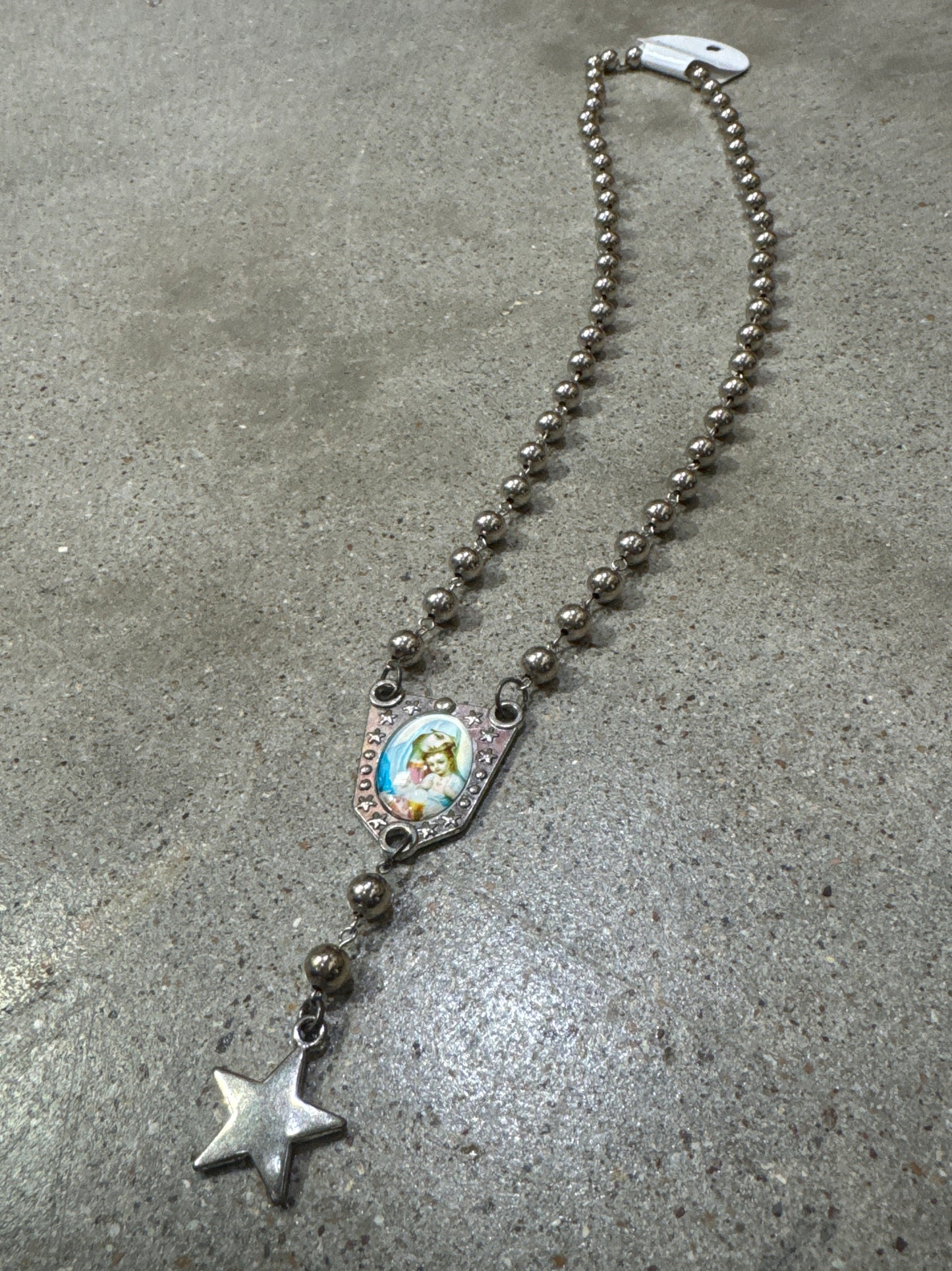 QG-Virgin star Rosary necklace