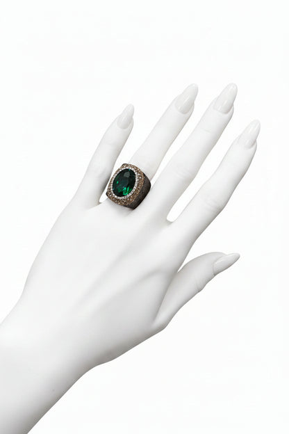 Pave’ Snakeskin Adjustable Gemstone Ring