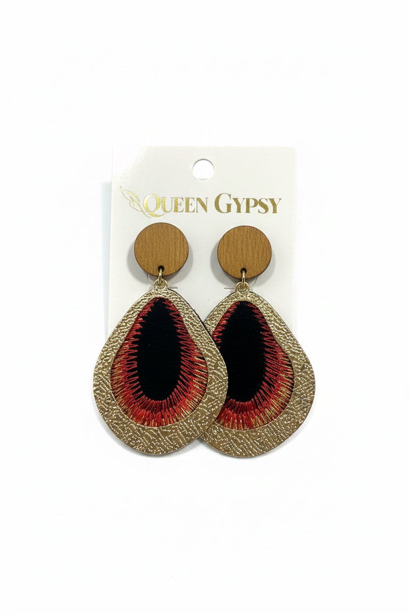 Celestial Peacock Drop Earrings