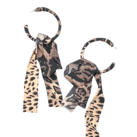Twilly wrapped hoop earrings