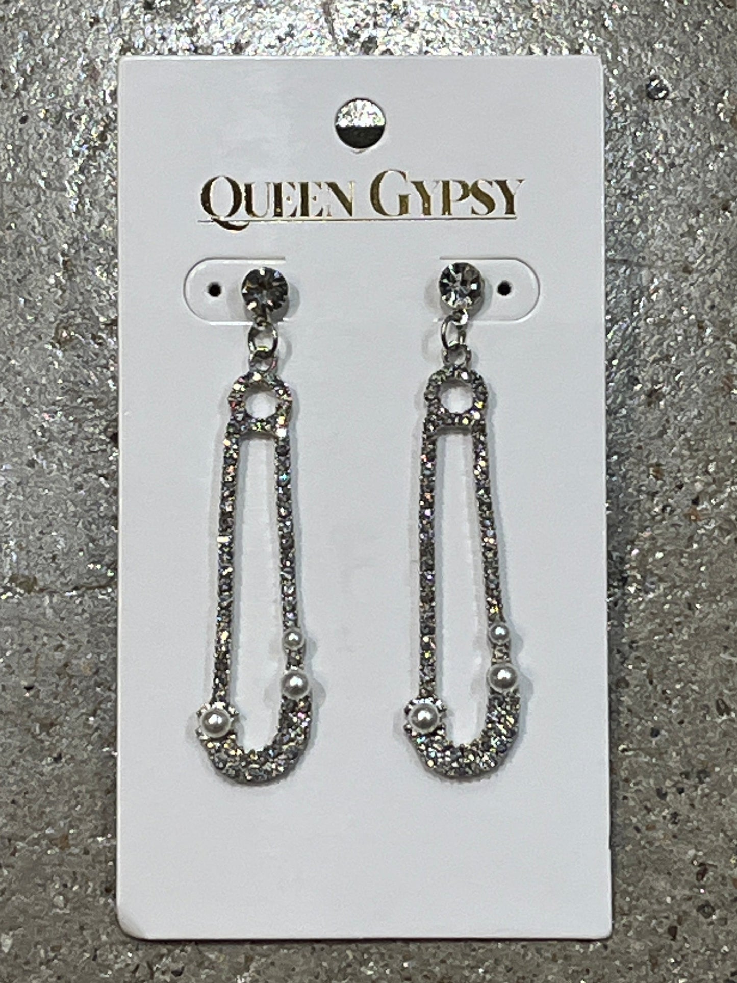 Pearl/Rhinestone Drop ER