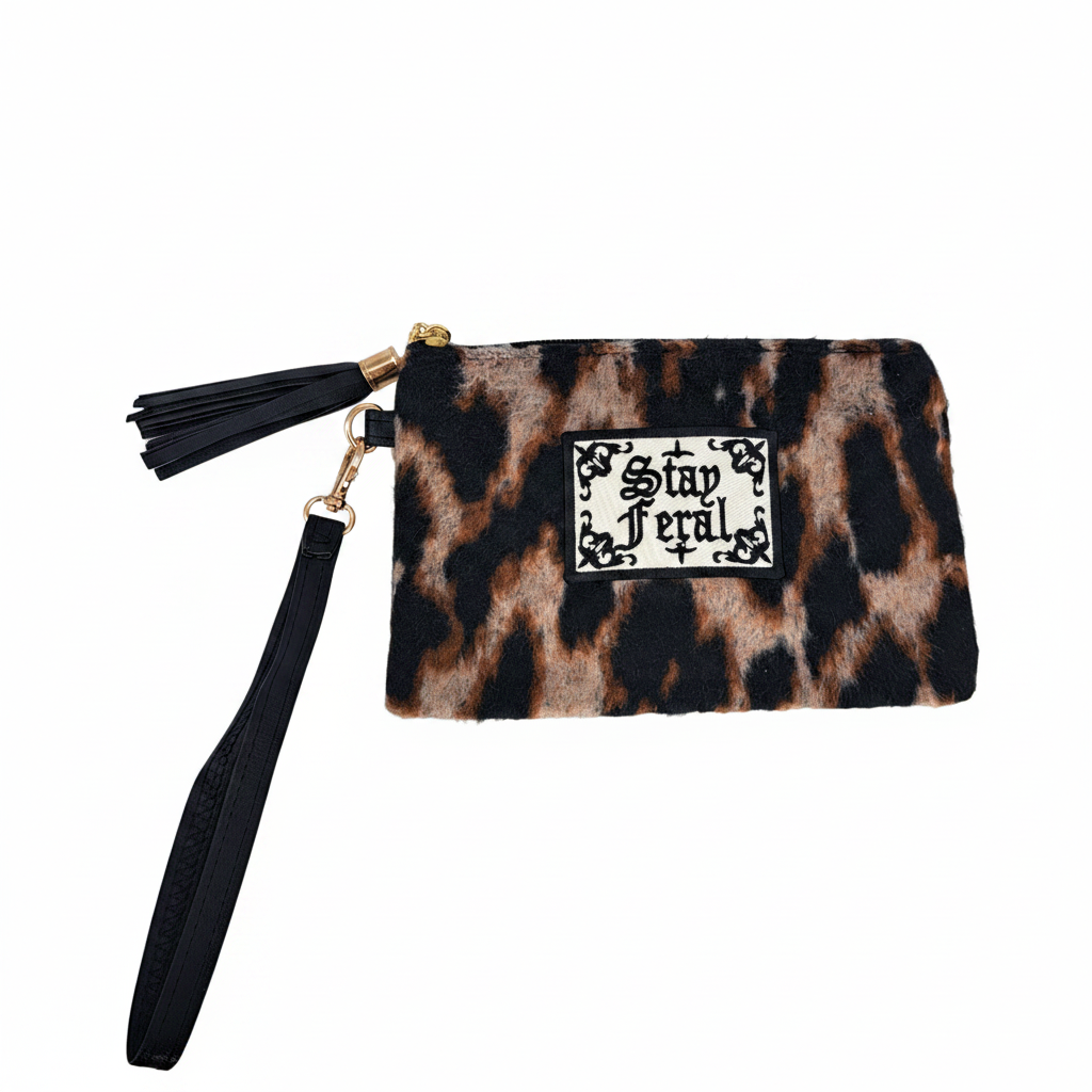 Stay Feral Patch Wristlet 