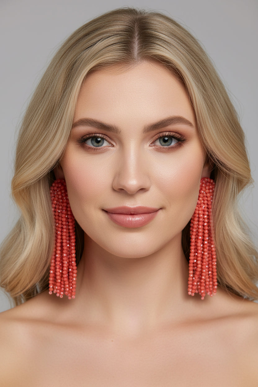 Multi-Strand Crystal Earrings