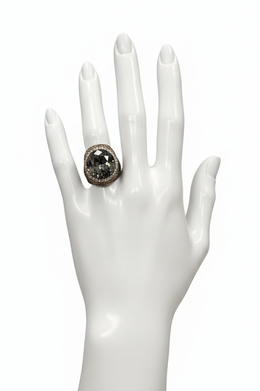 Pave’ Snakeskin Adjustable Gemstone Ring