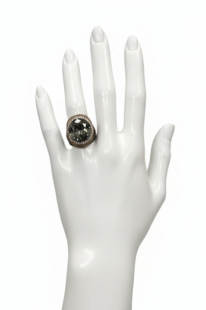Pave’ Snakeskin Adjustable Gemstone Ring
