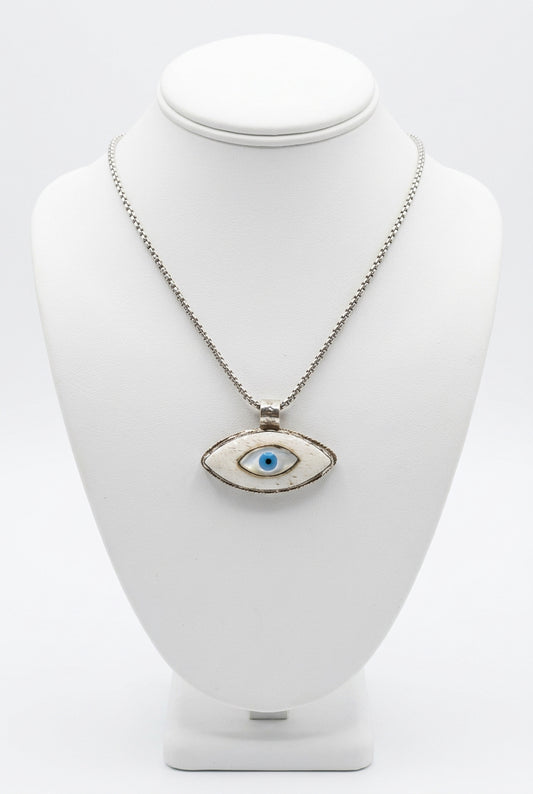 Tibetan Silver evil eye necklace